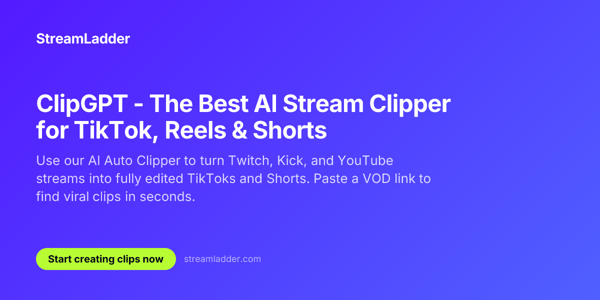 Stream Clipper ClipGPT - The Best AI Stream Clipper for TikTok, Reels & Shorts ...